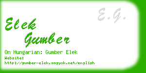 elek gumber business card